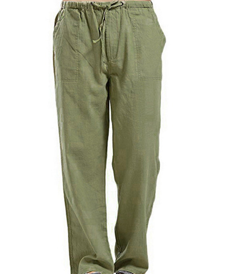 Hot Men's Loose Solid Color Casual Trousers